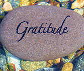 Rock with gratitude engraving