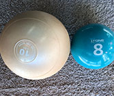 Home gym medicine balls